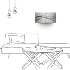  ARTland Wanduhre, Gebogen Funkuhr - Schwarzer Zeiger Abstraktes Design - Schöne Welle Größe: 60x30 Cm