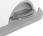  SONGMICS Mülleimer Für Die Küche, 3 X 8 Liter, Abfalleimer Aus Metall, 3-in-1 Treteimer, Mülltrennung, Mülltrennsystem, Mit 15 Müllsäcken, Einfach Zu Reinigen, Stahl, Weiß-grau LTB24WT