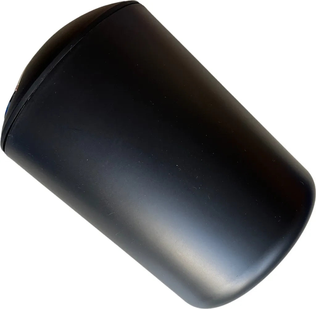  Kosmetikeimer 5 Liter, Kunststoff Schwarz, Mülleimer Mit Schwingdeckel Bad, Ø 19,5x30,5cm