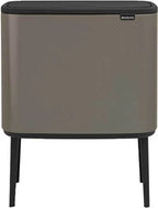  Brabantia Mülleimer Bo Touch Bin Platinum, 11 + 23 L