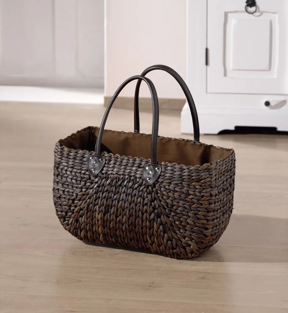  Maisstroh-Tasche, Mokka, T43 X B20 X H24 Cm, GH44 Cm, Einkaufstasche,Tragetasche