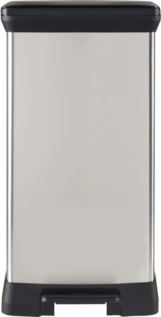 CURVER_DECOBIN Abfalleimer 50L Mit Fußpedal Silber Metallic_240643