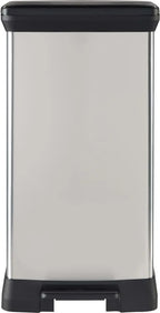  CURVER_DECOBIN Abfalleimer 50L Mit Fußpedal Silber Metallic_240643