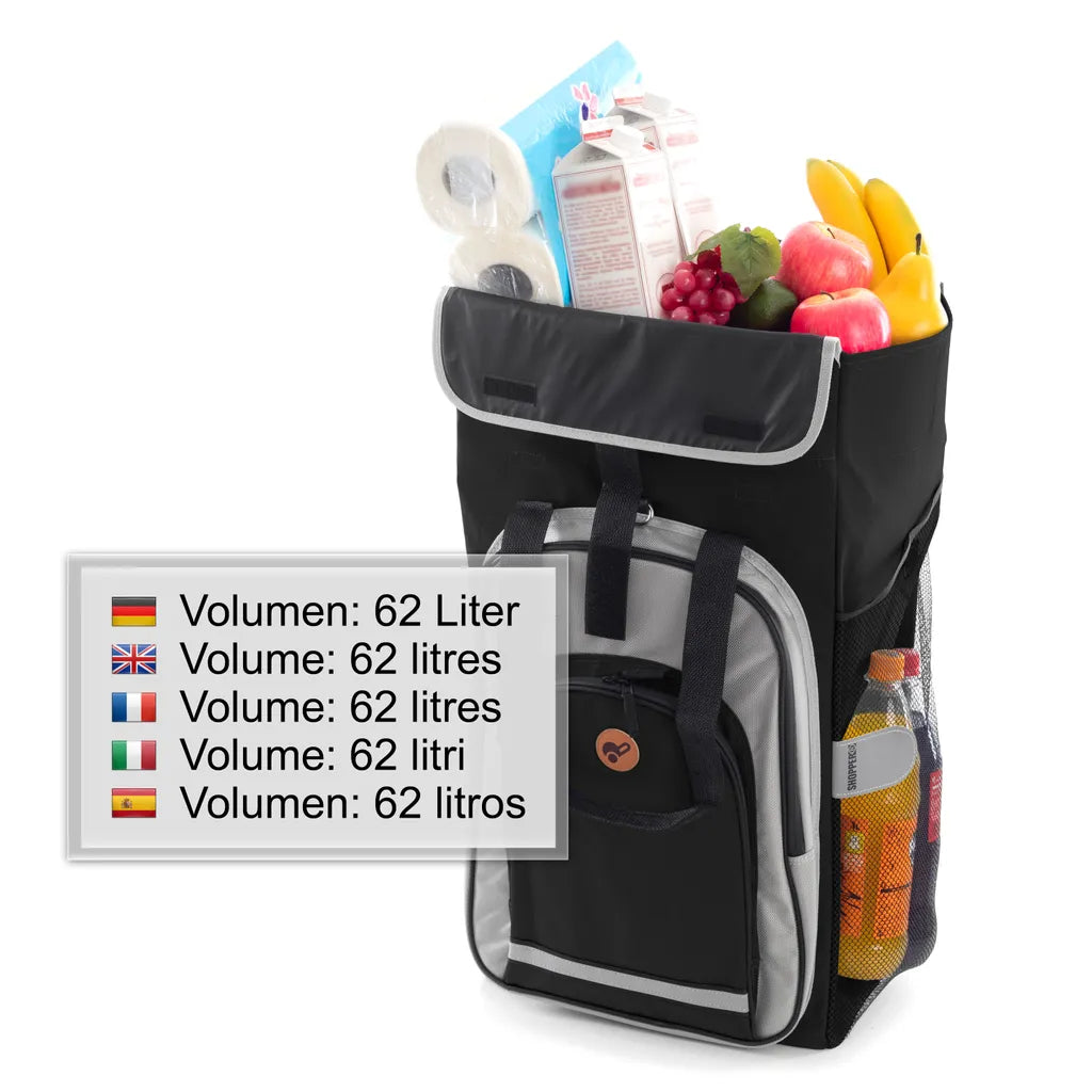  Andersen Shopper Royal Treppensteiger Alu Klappbar Mit Rad Ø 3 X 13cm Und 62 Liter Tasche Hydro 2.0 Schwarz Mit Kühlfach