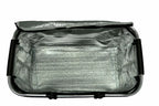  Einkaufskorb Mit Kühl- Und Warmhaltefunktion Faltbar Klappgriffen Reißverschluss 46x23x27 Cm, Schwarz