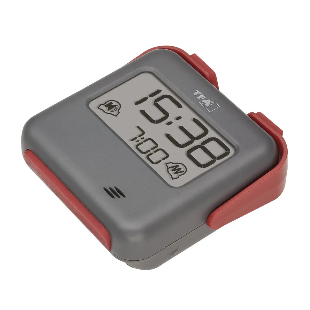 TFA Dostmann TFA Reisewecker, Digital, Extra Laut, Mit Schlummerfunktion, Grau