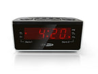  Caliber Alarm Clock Radio Mit FM -Radio Und Doppelalarm - Digitaler Wecker Mit Rotem Display - Weiß (HCG015)