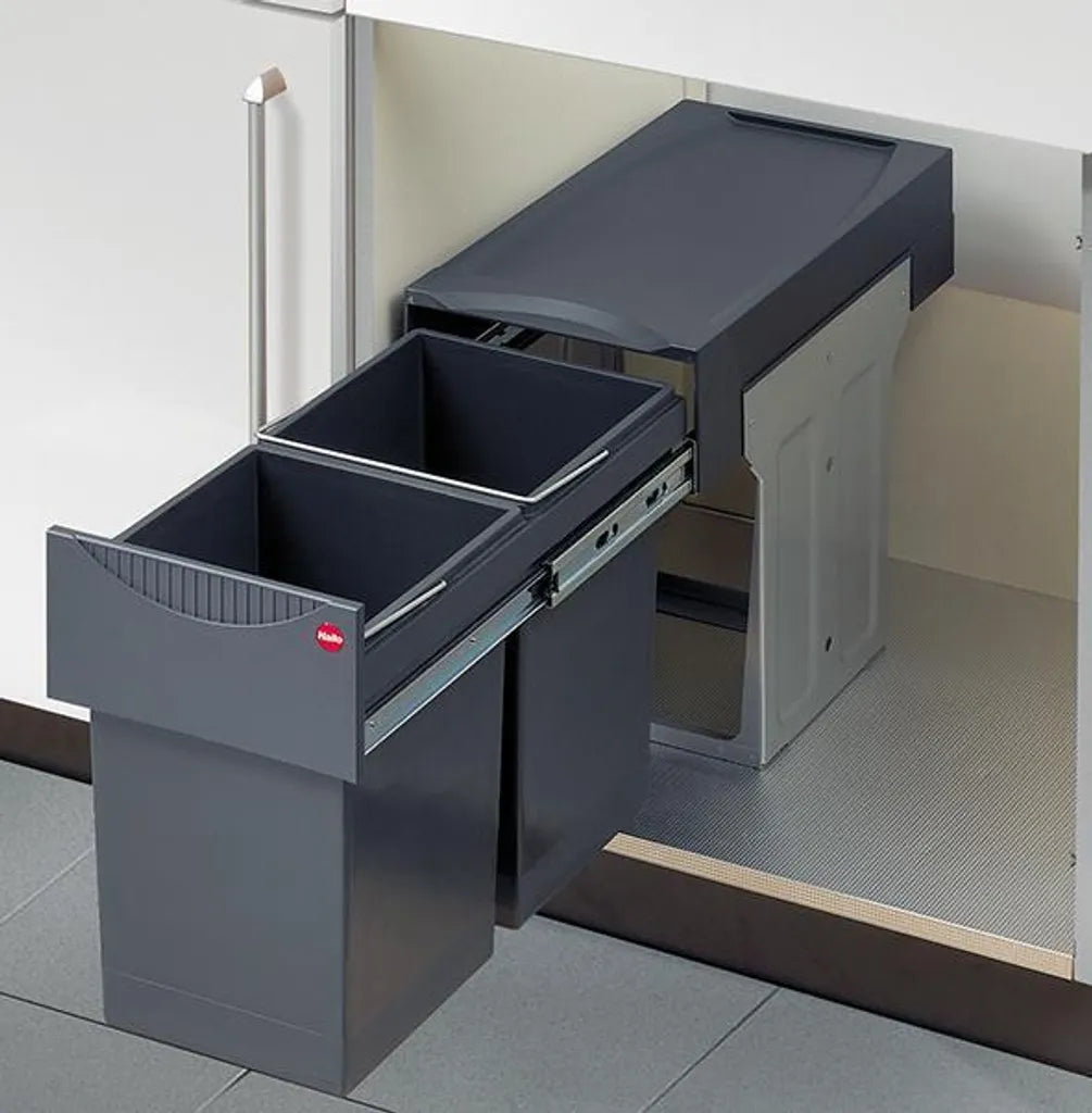  Hailo Einbau Abfallsammler Tandem 2x15l Mülleimer Abfalleimer Mülltrennung