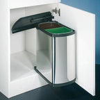  Hailo Duo 3416. Abfallsammler, Edelstahl. - Mülleimer