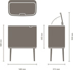  Brabantia Mülleimer Bo Touch Bin Platinum, 11 + 23 L