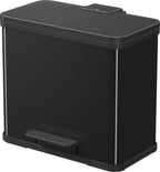  Tret-Abfalltrenner, Hailo Öko Duo Plus L, 17+9 Liter, Schwarz
