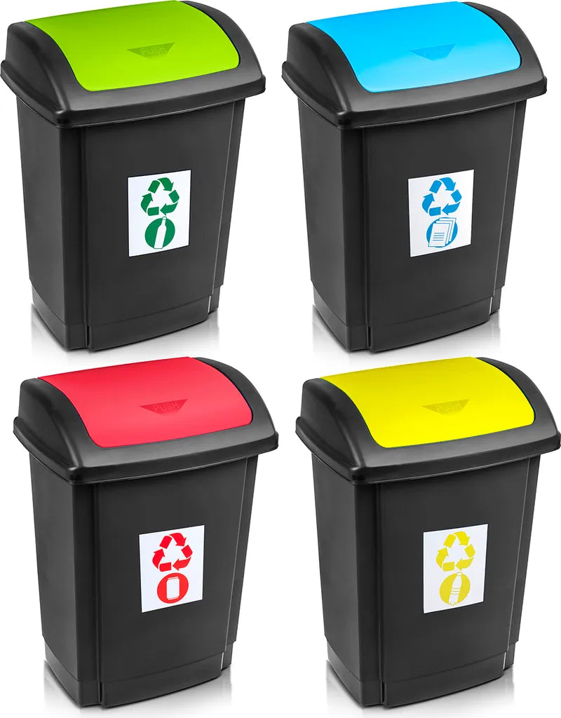  Abfallbehälter 25l Swing Grün Mülltrenner Mülleimer Swing 25L Schwarz/grün Recycling
