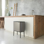  Brabantia Mülleimer Bo Touch Bin Platinum, 11 + 23 L