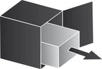  Naber Rondo 1. Abfallsammler, Silber. - Mülleimer