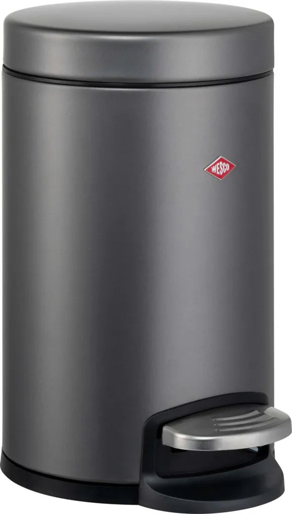  WESCO Abfallsammler 123, 13 L Fassungsvermögen, Aus Stahlblech In Farbe Graphit, Ø 25x40,5 Cm