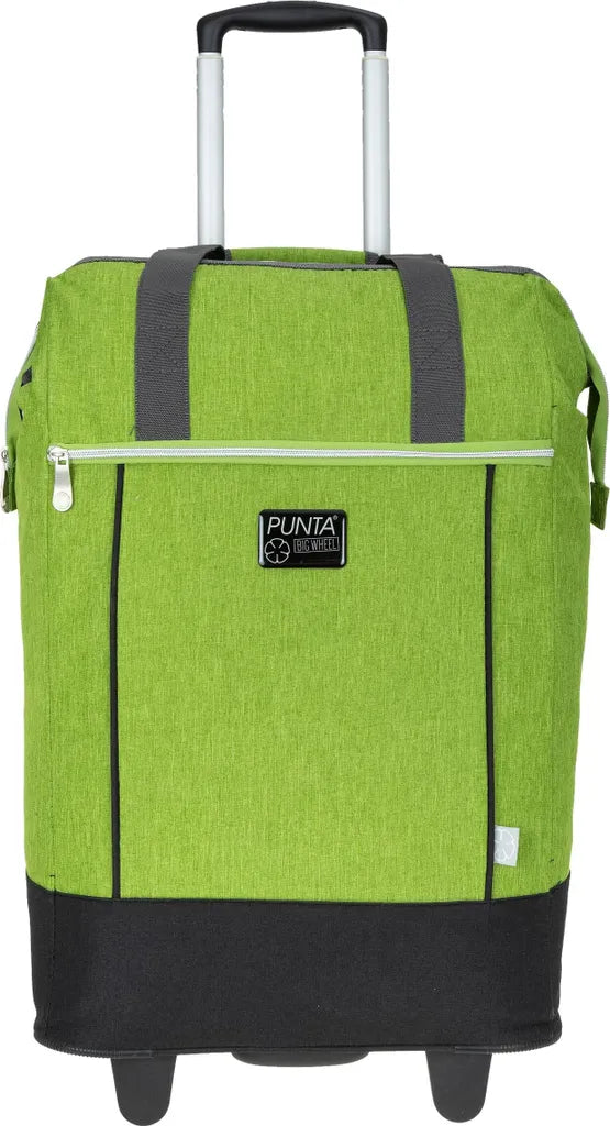  Punta Big Wheel Einkaufsroller Shopper Einkaufswagen Shopping Trolley Einkaufstrolley Trolly Große Räder 10303-0700 Two Tone Grün + Thermo Tasche