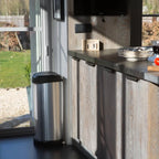  CURVER_DECOBIN Abfalleimer 40L Mit Drücker Silber Metallic_240641