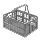  2X Einkaufskorb Mit Griffen Klappbox EMMA 18,5L Grau Keeeper 38x28x21