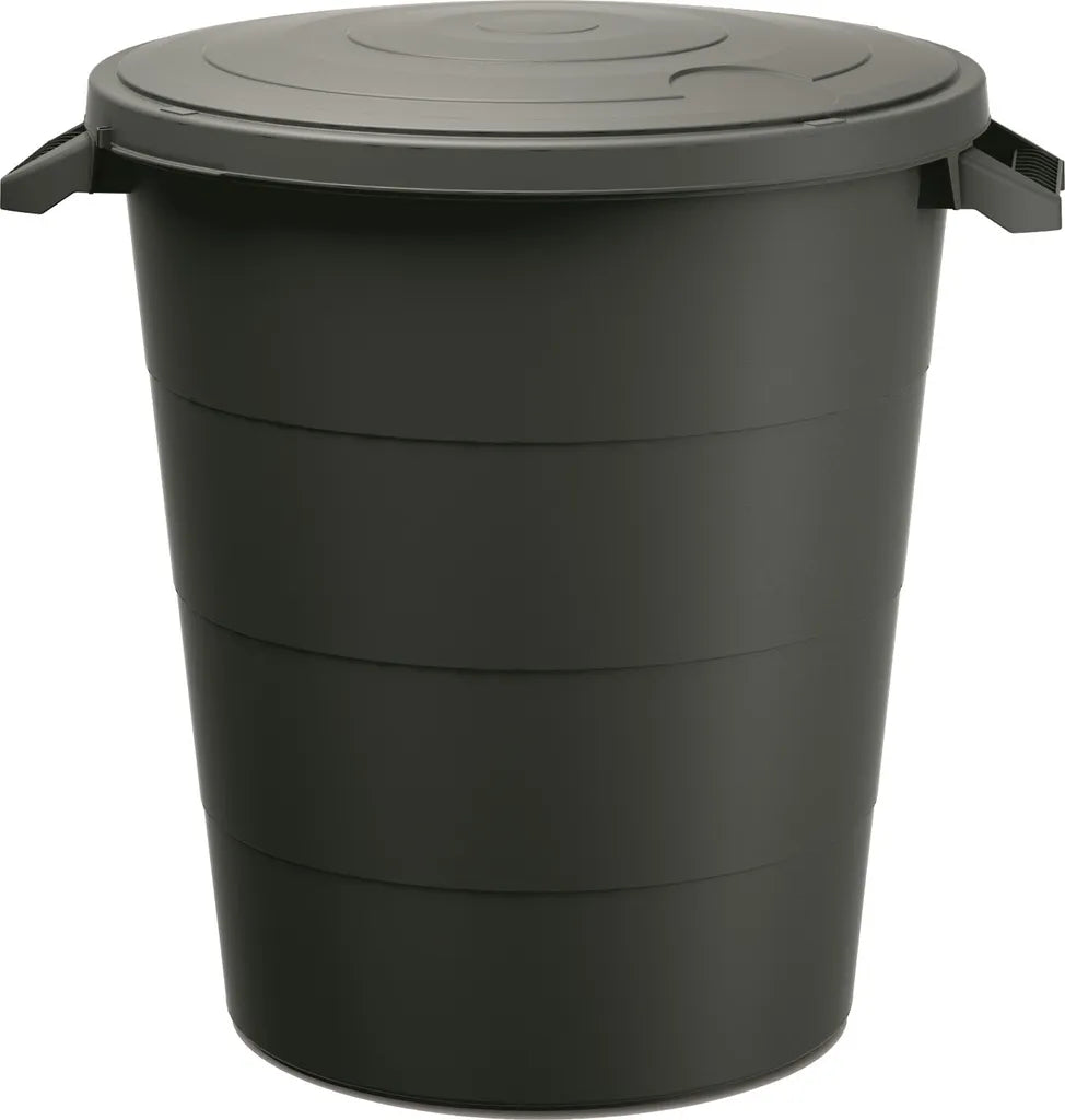  Abfalleimer Mit Griffen Abfallbehälter Keden SMOOTH - Anthrazit 120 Liter