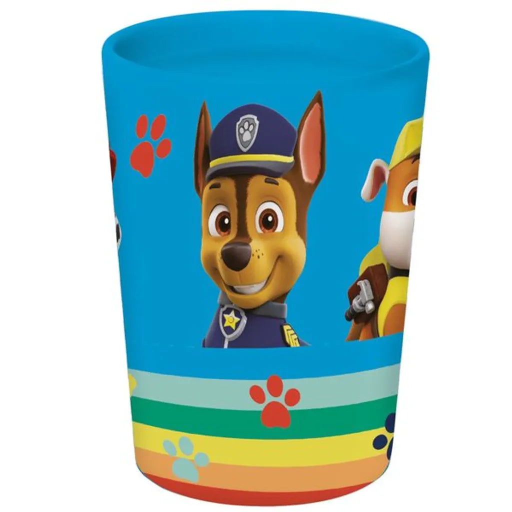  P:os Frühstücksset Paw Patrol (Teller, Schale Trinkglas) 3teilig, Blau, 3-teilig (1 Set)