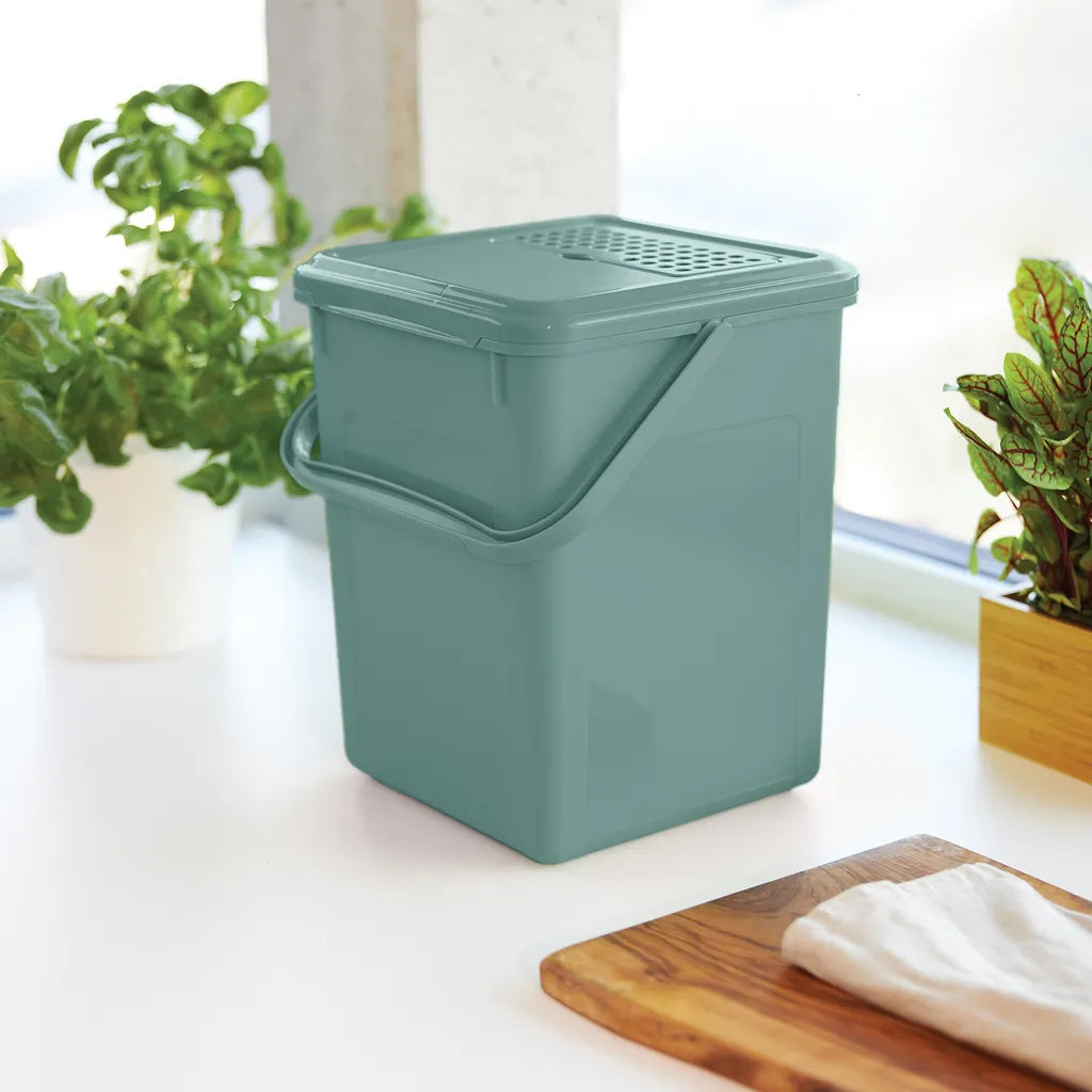 ROTHO Komposteimer Mit Aktivkohle 9 L Farbe:Mistletoe Grün