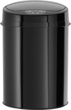  Echtwerk Edelstahl EW-BE-0249 Büro-/Bad-/Kosmetikabfalleimer 9L MIT IR SENSOR - INOX Mülleimer Papierkorb, Farbe: Schwarz