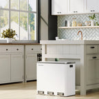 SONGMICS Mülleimer 54L Treteimer Mit 3 Fächern 3 X 18L Abfalleimer Softclose Mülltrennsystem Mit Fußpedalen Weiß LTB54WT