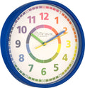  Miraval Kinderwanduhr Lernzifferblatt 220 Mm Geräuschlos Lautlos Kein Ticken Kunststoff Kinderuhr Kinderzimmer Blau - 4-MV1002-1 Ostergeschenk