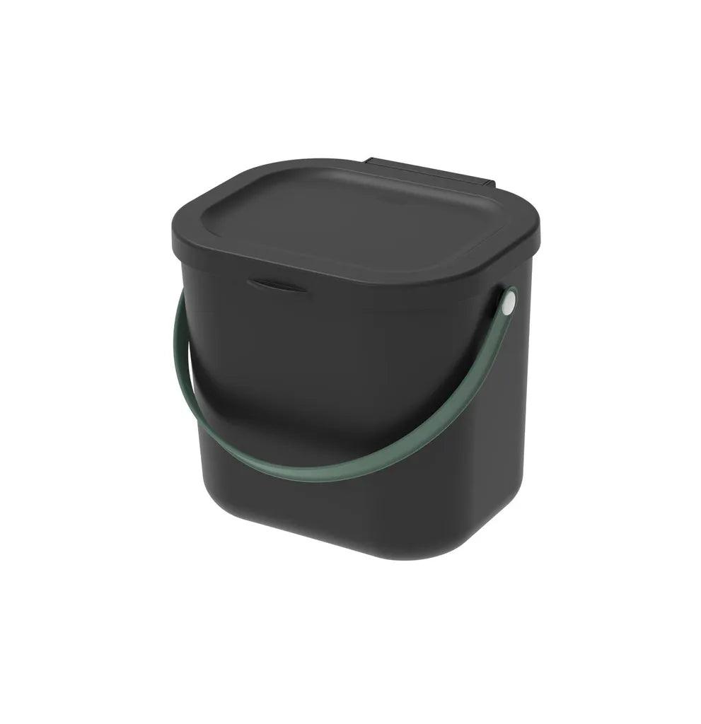  Rotho Mülltrennungssystem Albula 6 L BLACK COLLECTION Recyclingbehälter