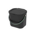  Rotho Mülltrennungssystem Albula 6 L BLACK COLLECTION Recyclingbehälter