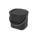  Rotho Mülltrennungssystem Albula 6 L BLACK COLLECTION Recyclingbehälter