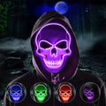  Purge-Maske, Halloween-Maske, LED-Scary-Maske Im Dunkeln, Halloween Purge Maske Für Kostümspiele, Cosplays, Festivals Und Partys,Violett