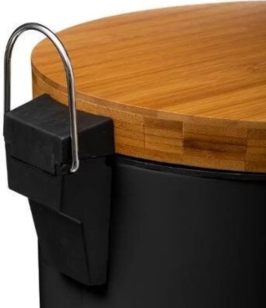  Mülleimer Schwarz, 30 L, Metall