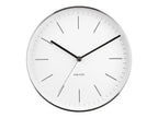  Karlsson - Wanduhr Minimal - Weiß/Nickel - Ø27,5cm