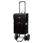  Andersen Shopper Quattro Mit 4 Rädern, Höhenverstellbar Mit Rad Ø 15 Und 20cm Und 45 Liter Tasche Malit Schwarz Mit Kühlfach