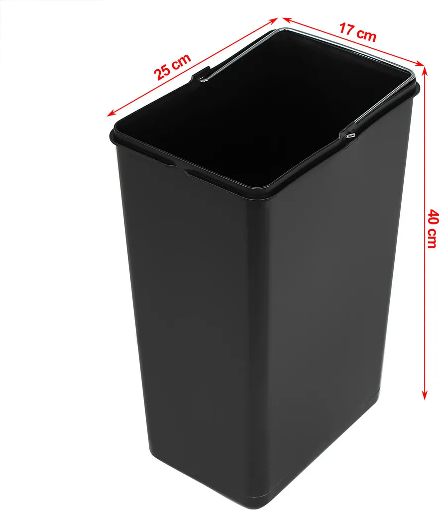  SONGMICS Mülleimer Abfalleimer Treteimer Mit Fußpedal Handgriffen Und 3 Inneneimern Aus Kunststoff Edelstahl LTB45L