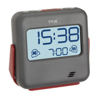 TFA Dostmann TFA Reisewecker, Digital, Extra Laut, Mit Schlummerfunktion, Grau