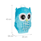  Relaxdays Pinata Eule Blau