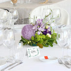  MAVANTO® 50x Design Tischkarten Hochzeit Geburtstag DIN A7 - Platzkarten Zum Beschriften In Vielen Verschiedenen Designs (Eukalyptus Kranz)