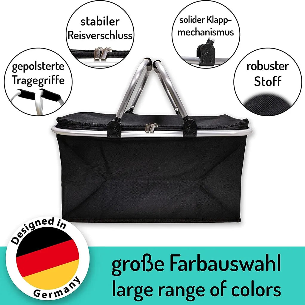  E-Best Einkaufskorb Mit Tragegriffen (3x Schwarz)