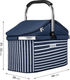  Kühlkorb 25 Liter Blau Weiß - Navy