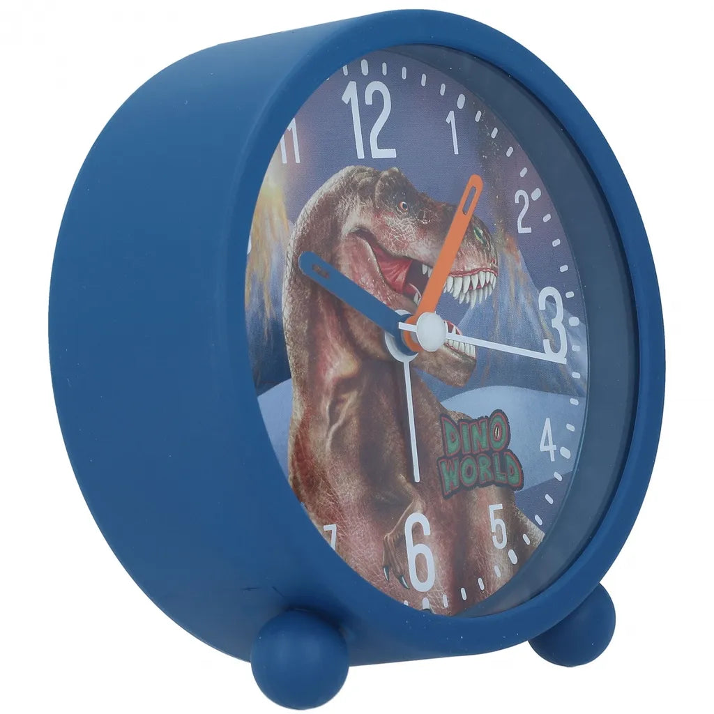  Depesche 12155 Dino World Wecker Blau Dinosaurier T-REX Lautlos Mit Lichtfunktion