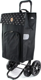  Andersen Shopper Quattro Mit 4 Rädern, Höhenverstellbar Mit Rad Ø 15 Und 20cm Und 45 Liter Tasche Malit Schwarz Mit Kühlfach