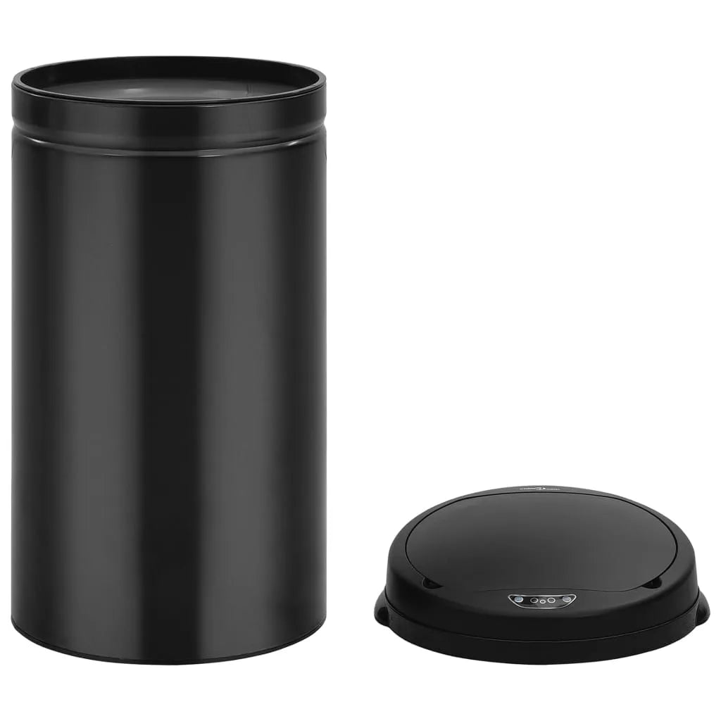  VidaXL Automatischer Sensor-Mülleimer 50 L Kohlenstoffstahl Schwarz