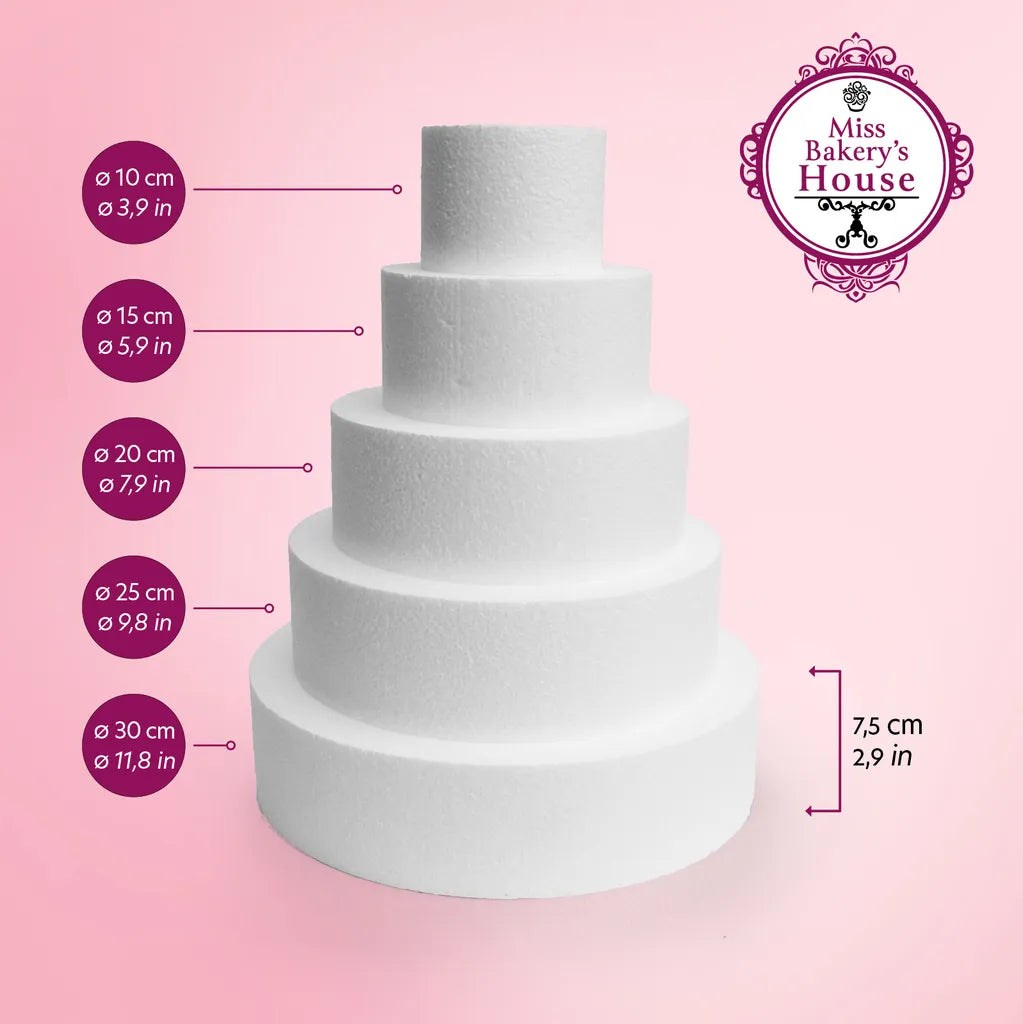  Styroporscheibe - Cake Dummy - Set 4