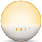  Philips HF3519/01 Wake-up Light (Sonnenaufgangfunktion, Digitales Fm Radio, Tageslichtwecker) Weiß
