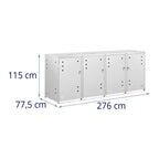  Mülltonnenbox Edelstahl Mülltonnenverkleidung Mülleimerbox 4 X 240 L Schloss