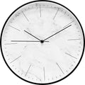  SELVA Wanduhr, Quarzuhr, Schwarz, Marmor, Strichindexe, Schwarze Zeiger, Ø 31,5 Cm