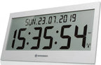  BRESSER LCD Jumbo DCF Funkuhr Wanduhr Farbe: Grau