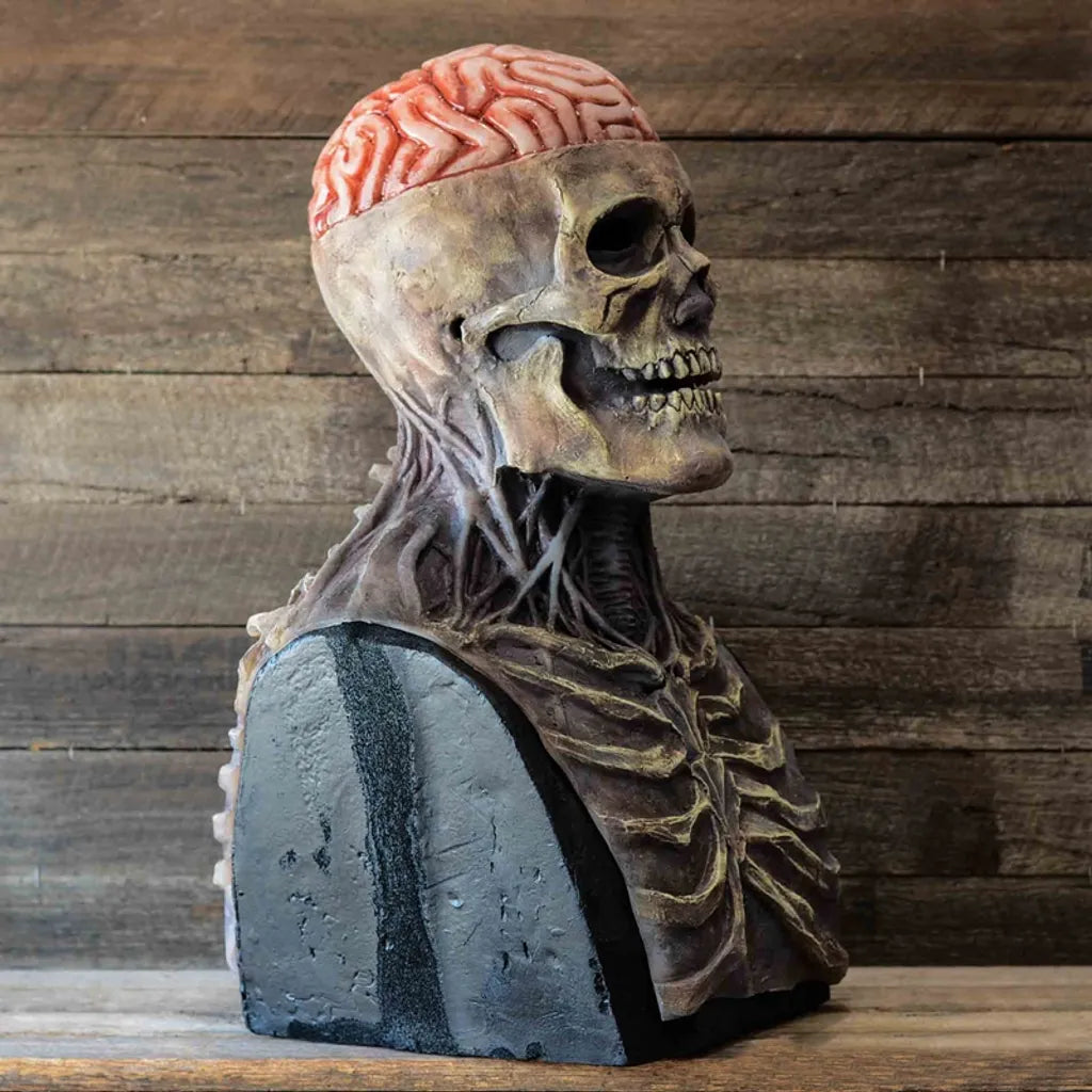  Halloween Schädelmaske Mit Zauberhut Gruselige Vollkopf Skelett Kopfbedeckung Biochemisch Realistische Latexmaske Für Erwachsene